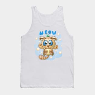 Cute Kitten on a Cloud. Tank Top